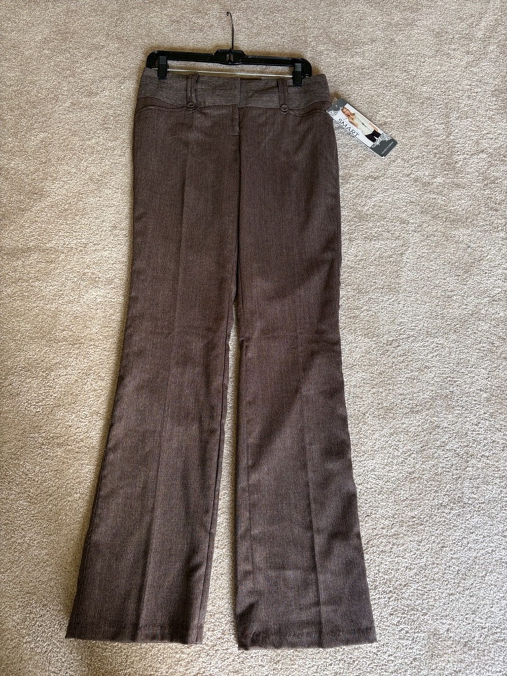 NWT Maurices Brown I Am Smart Boot Dress Pant Womans Size 3/4L - Picture 2 of 10